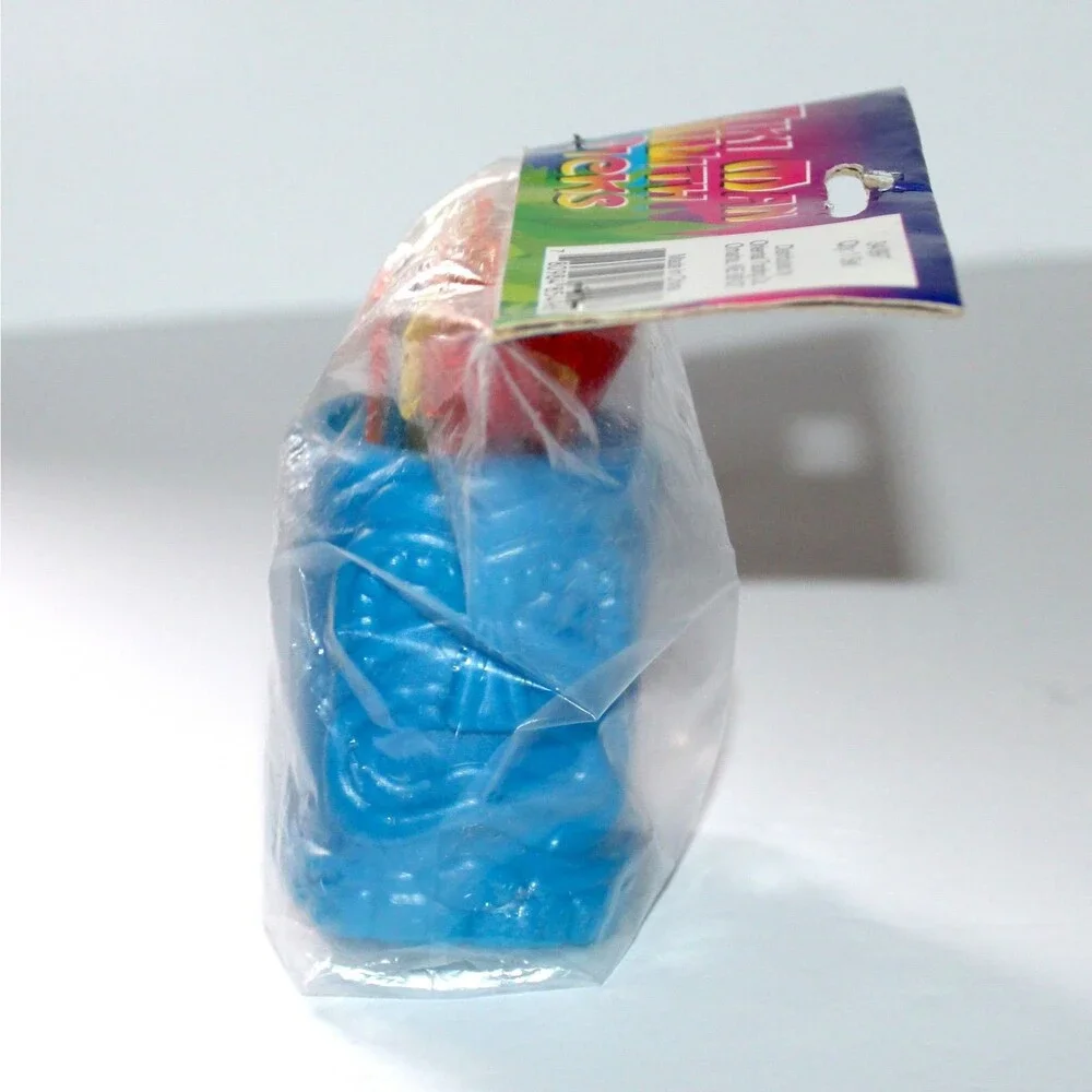 Tiki Picks with Holder blue plastic 34 pieces hula cocktail party